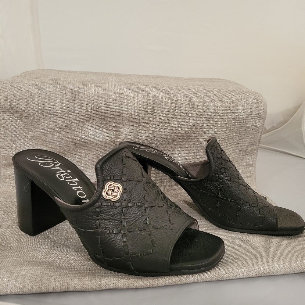 Brighton Black Slide Sandals